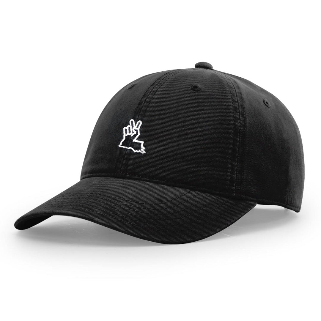 Louisiana Peace Hand Dad Hat Black