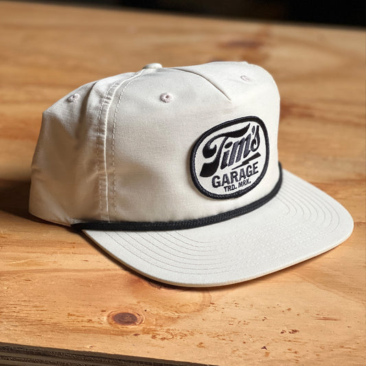 Tim's Garage Logo Patch Snapback Cream