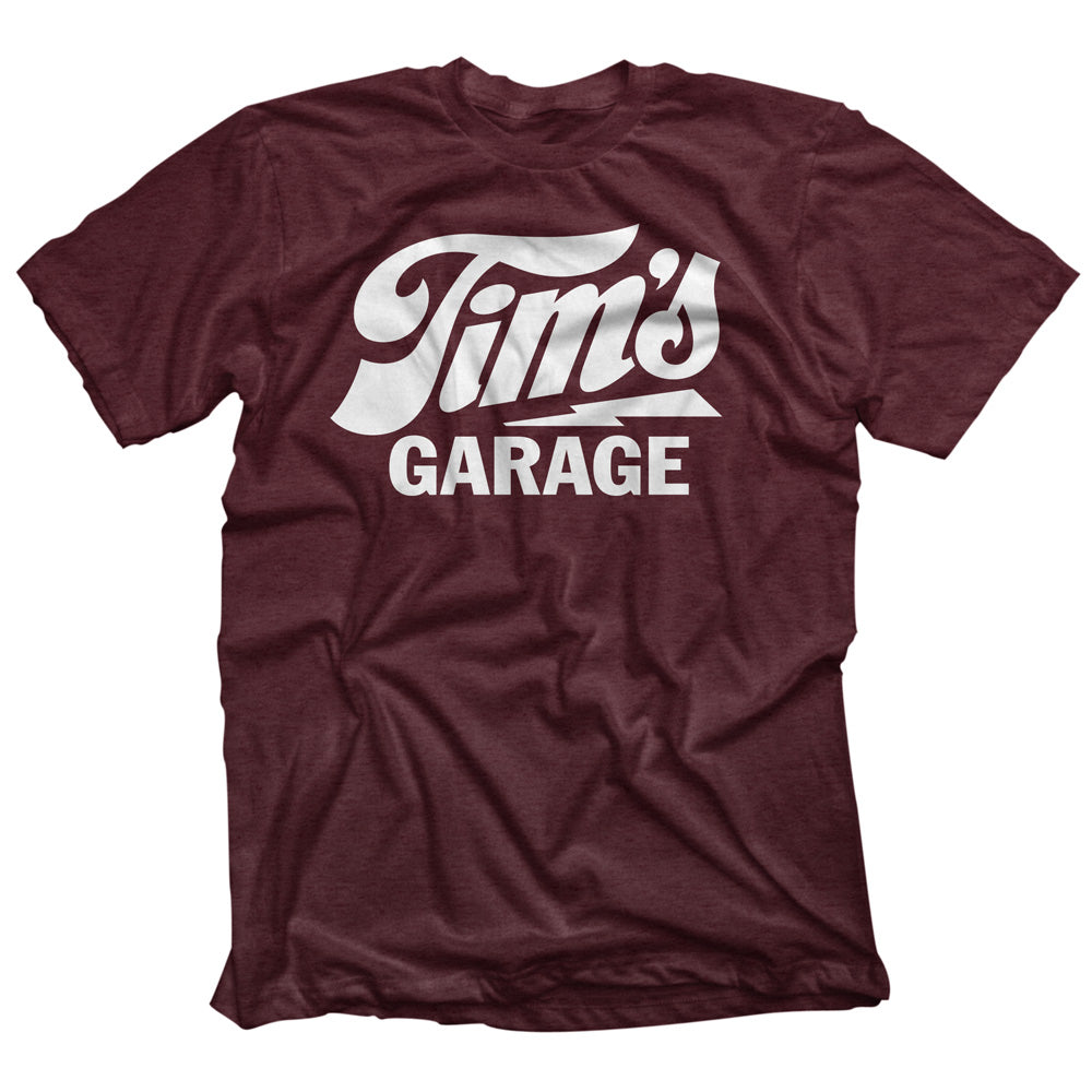 Tim’s Garage Logo T-shirt Heather Maroon