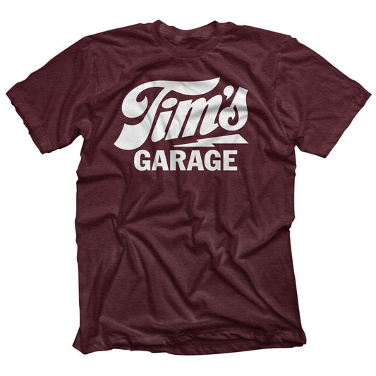 Tim’s Garage Logo T-shirt Heather Maroon