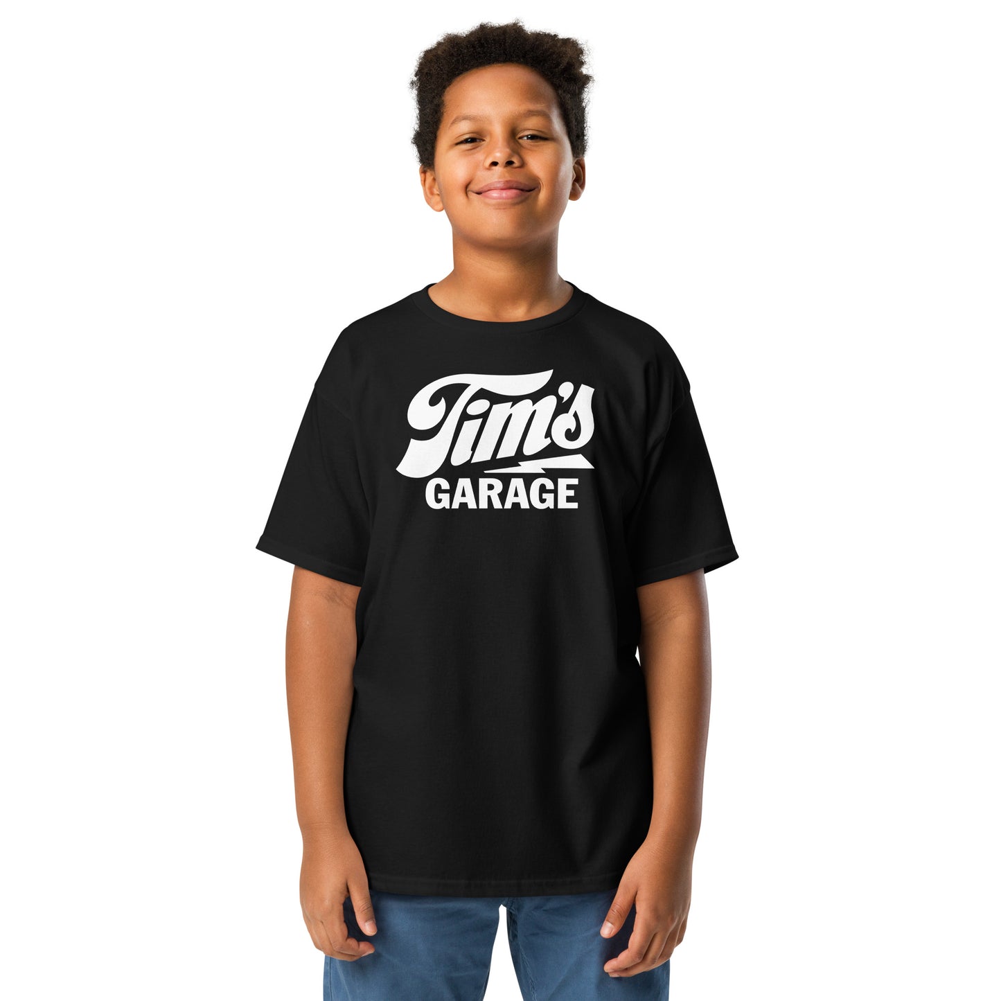 Tim’s Garage Logo Kids T-shirt Black