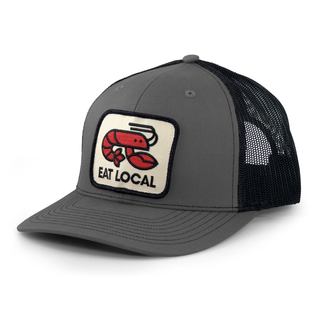 Eat Local Trucker Hat Charcoal