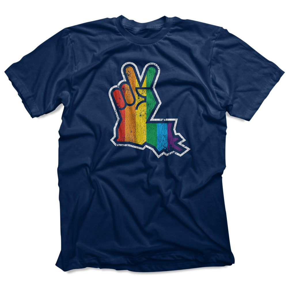 Louisiana Peace Hand Pride Tee