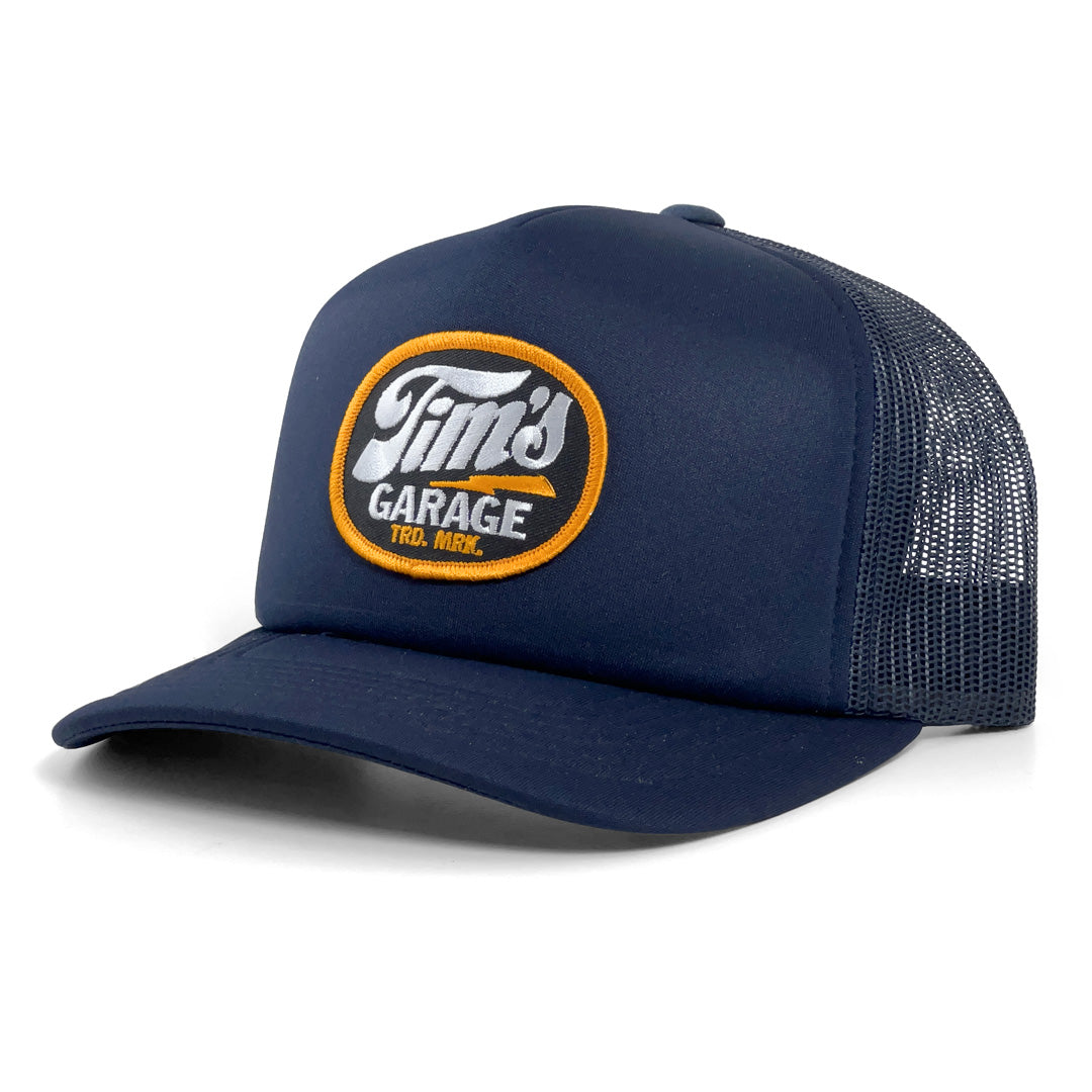 Tim's Garage Logo Patch Foam Trucker Navy
