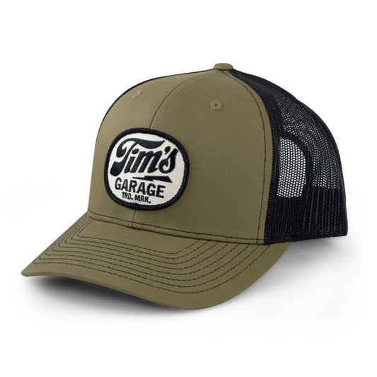 Tim's Garage I-12 Trucker Hat Olive