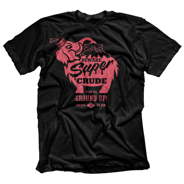 Beware Super Crude T-shirt – Tim’s Garage