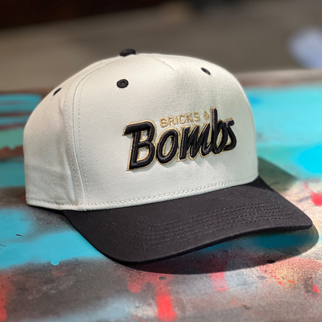 Bricks and Bombs Team Script Hat Natural/Black