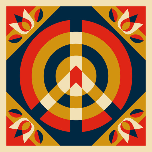 Icon Peace Quilt Navy