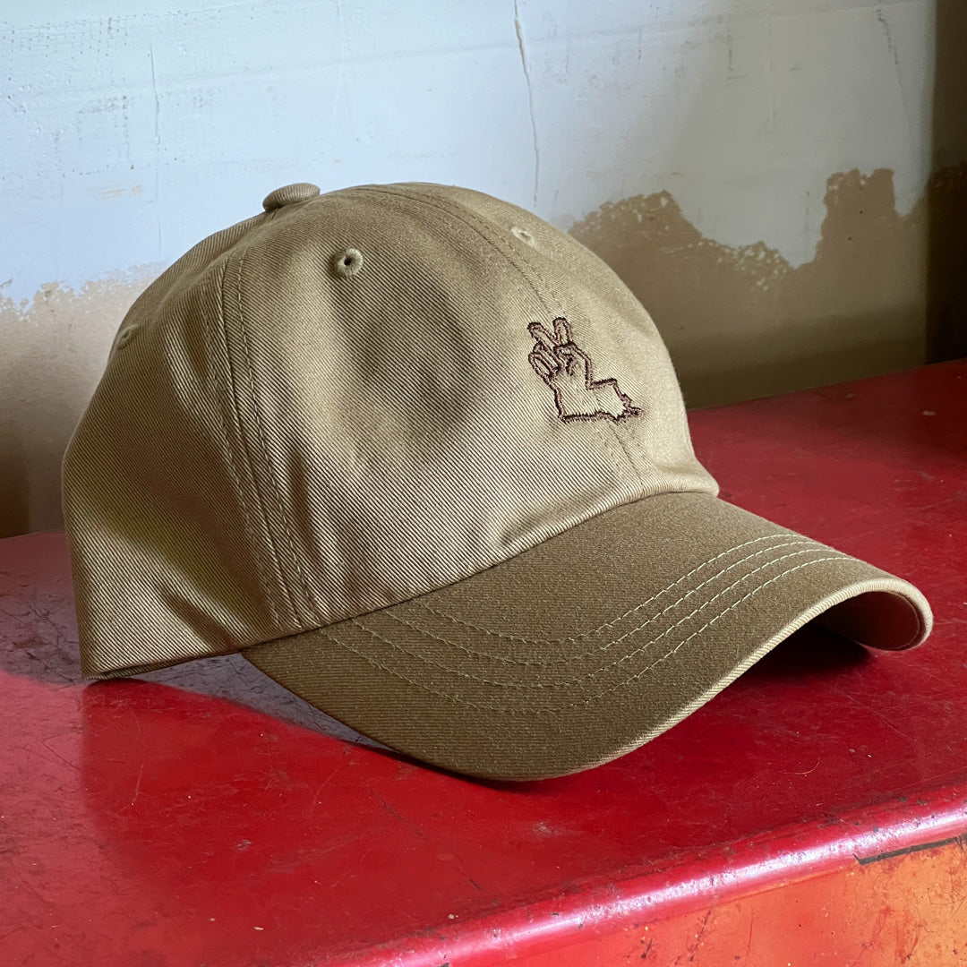 Louisiana Peace Hand Dad Hat Khaki