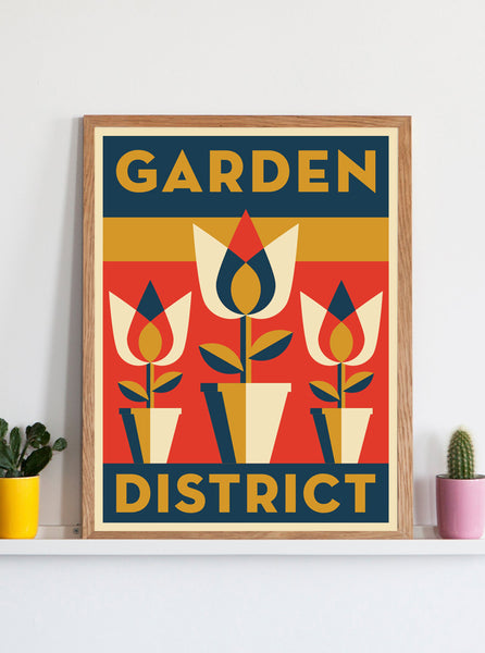 Garden District Neighborhood Poster