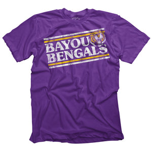 LSU Tigers Bayou Bengals Slant Route T-shirt