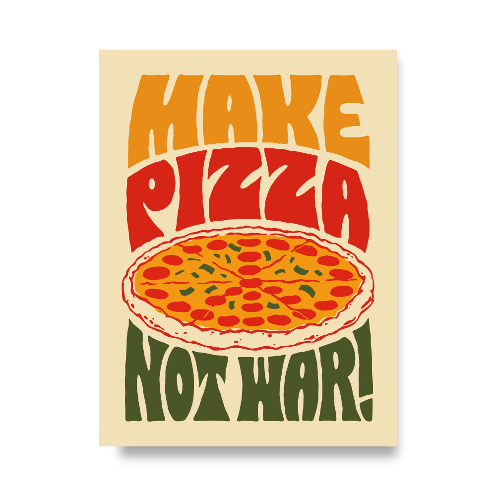 Make Pizza Not War Sticker