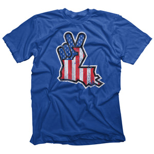 Louisiana Peace Hand USA T-shirt