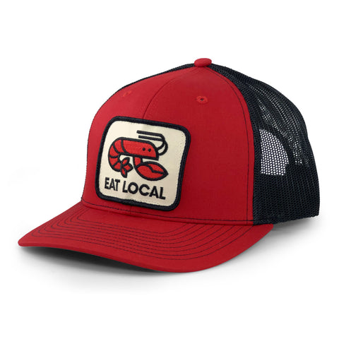Eat Local Trucker Hat Red