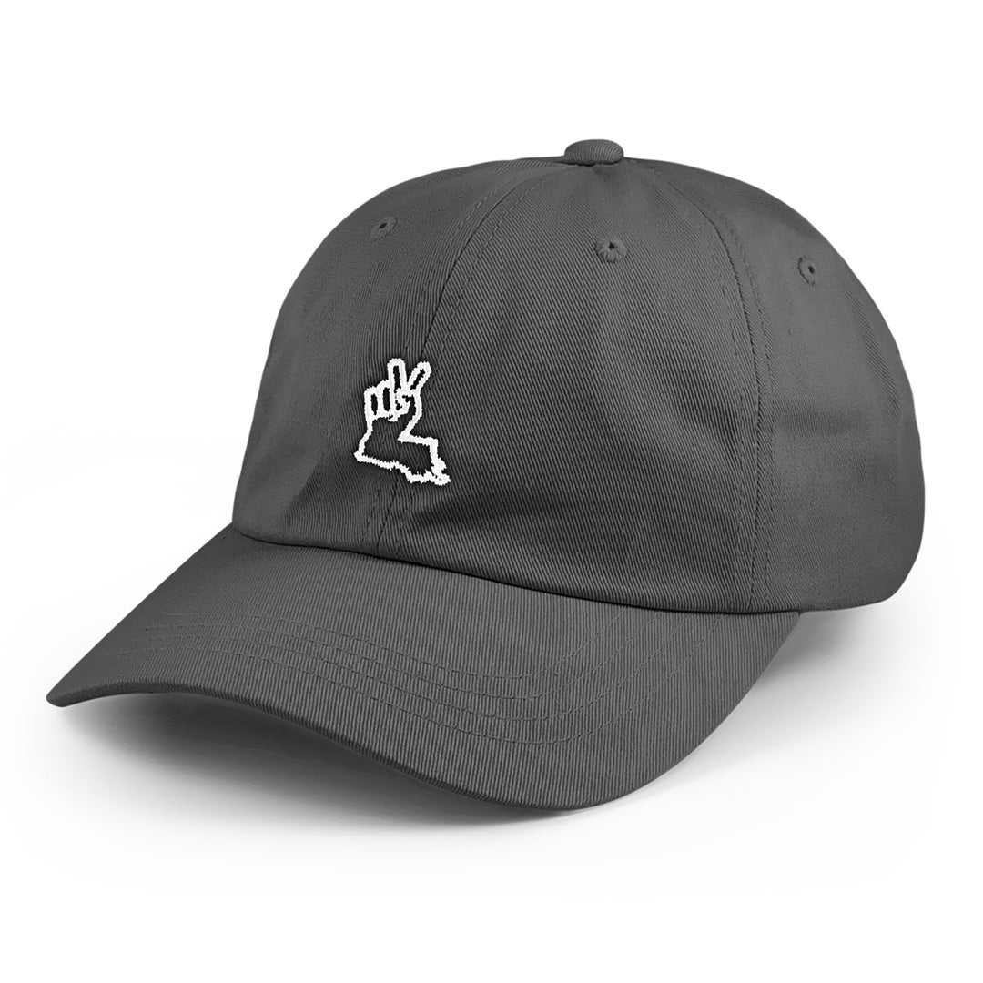 Louisiana Peace Hand Dad Hat Grey