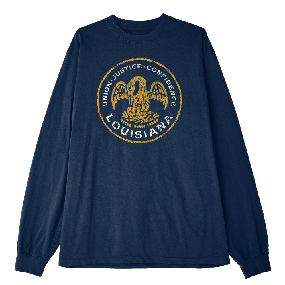 Louisiana Pelican Seal Long Sleeve T-shirt
