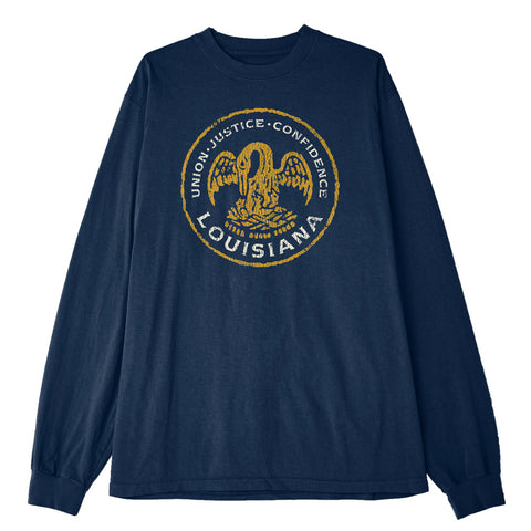 Louisiana Pelican Seal Long Sleeve T-shirt