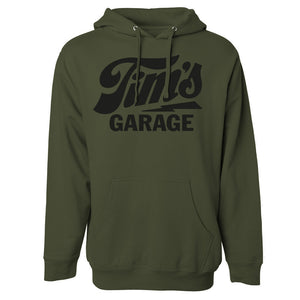 Tim’s Garage Logo Pullover Hoodie Olive